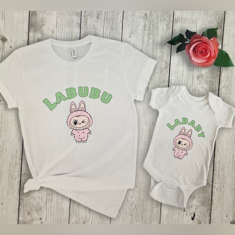 Labubu White Graphic Women's Top